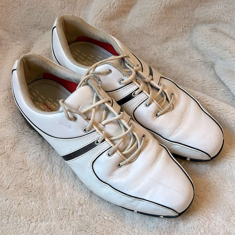 Women's Nike Air Sport Women's Golf Shoes 8.5 White Leather